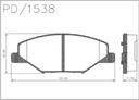 [PD1538.0332] FRASLE PASTILLA  EJE DELANT. 17.75MM  /VW POLO 15> (ORIGEN INDIA) 