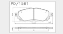 [PD1581.0332] FRASLE PASTILLA EJE DELANT. 15.60MM  /TOYOTA INNOVA 2.7 17> 