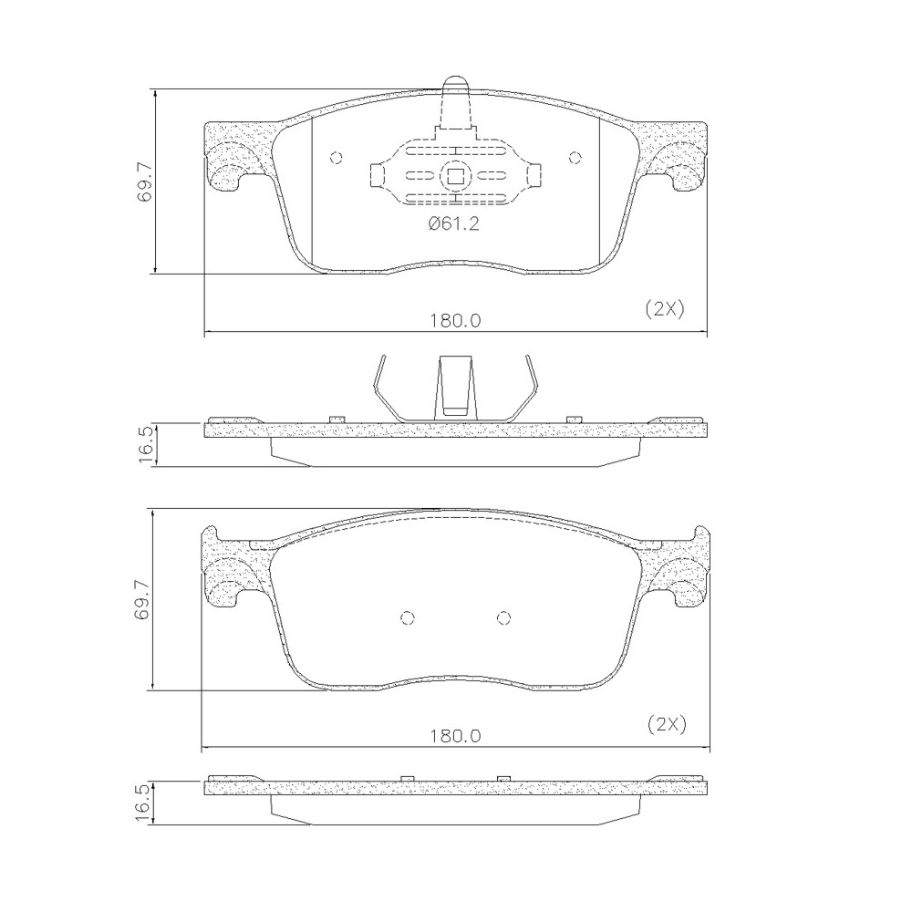 FRASLE PASTILLA EJE DELANTERO  /CITR JUMPY III 16> PEUGEOT EXPERT III 16>