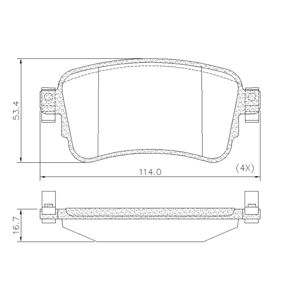 FRASLE PASTILLA EJE TRASERO  /CITROEN C4 SPACETOURER 18> JUMPY III 16> PEUGEOT EXPERT III 16>