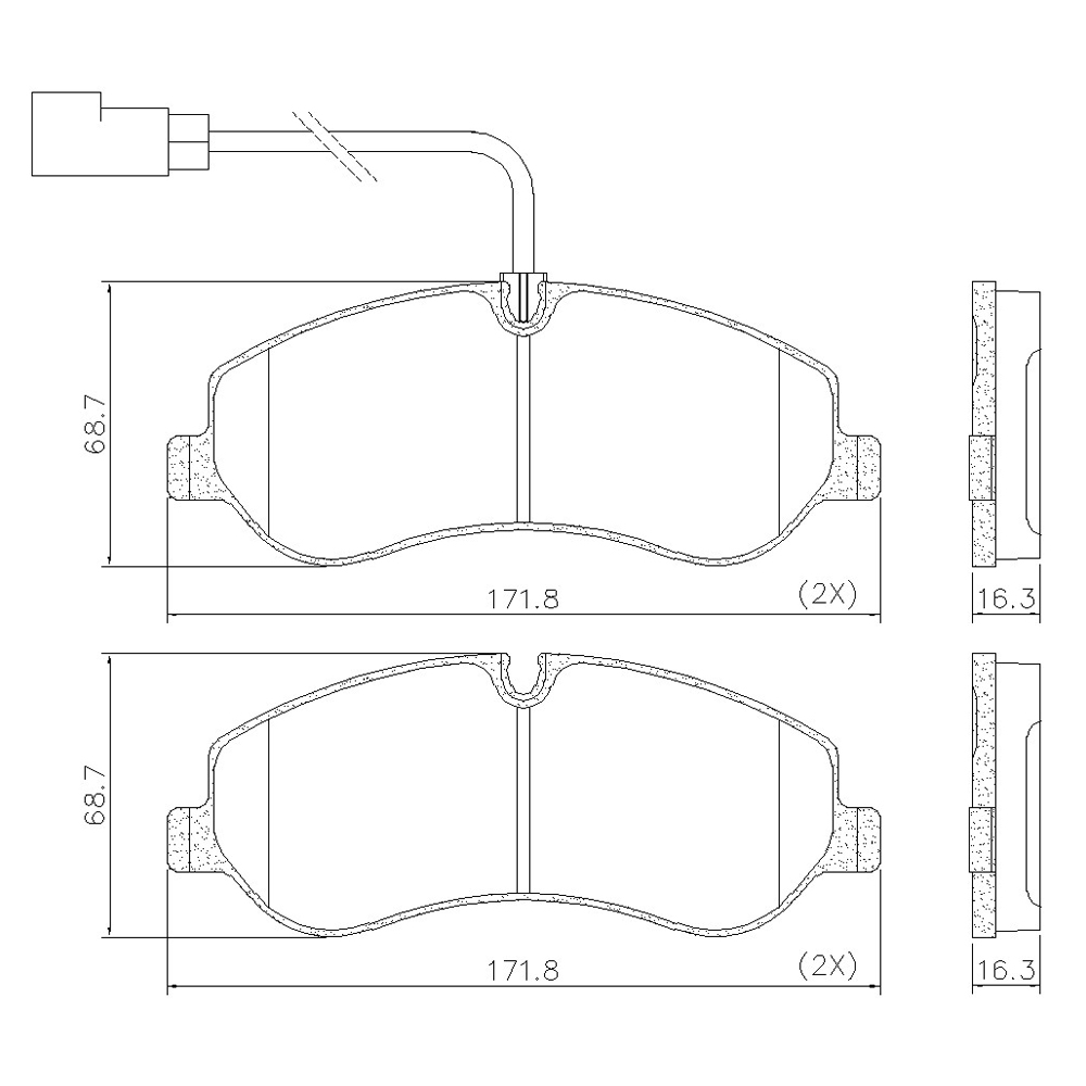 FRASLE PASTILLA  EJE DELANTERO FORD TRANSIT 15>