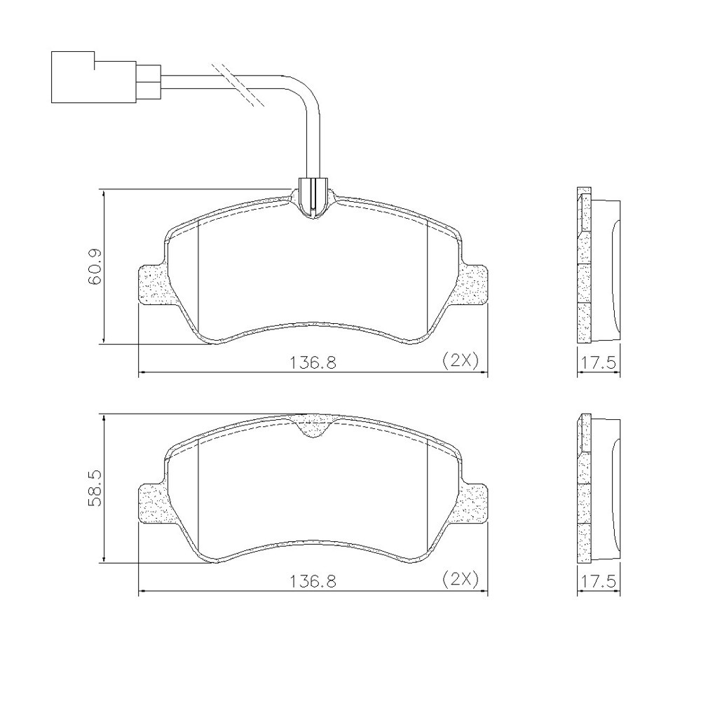 FRASLE PASTILLA EJE TRASERO  /FORD TRANSIT 15> 
