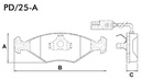 [PD25A.0332] FRASLE PASTILLA EJE DELANT. 18MM  /DUNA/UNO 90> - REGATA 85 - PICK UP/FIORINO 87/93  /WEEKEND 97> BRASILERO
