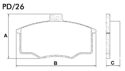 FRASLE PASTILLA EJE DELANT. 18MM  /DUNA 88/92 - UNO 84/96 - PICK UP FIORINO 87/93  /(SIST.VARGA)