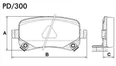 FRASLE PASTILLA EJE TRASERO 16.90MM  /DODGE JOURNEY 09> 