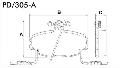 FRASLE PASTILLA EJE DELANT. 18MM  /RENAULT CLIO 94> EXPRESS 95> FUEGO 89> MEGANE 97>  /PEUG 205 93>  //  CITROEN ZX 1.6 - VOLCANE 98>