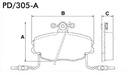 [PD305A.0332] FRASLE PASTILLA EJE DELANT. 18MM  /RENAULT CLIO 94> EXPRESS 95> FUEGO 89> MEGANE 97>  /PEUG 205 93>  //  CITROEN ZX 1.6 - VOLCANE 98>