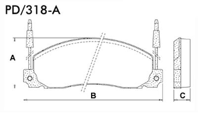 FRASLE PASTILLA EJE DELANT. 18.25MM  /RENAULT TRAFIC 1400 - 2000 / RODEO - MICROBUS 84> 