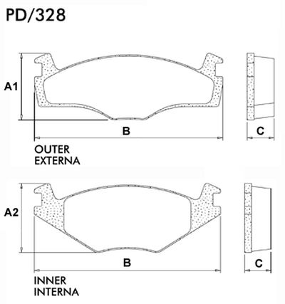 FRASLE PASTILLA EJE DELANT. 19.70MM  /SEAT CORDOBA - COUPE - IBIZA - TOLEDO (SIST.IMPORTADO)  /VW POLO CLASIC - GOLF GL 1.8 95>