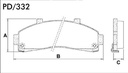 [PD332.0332] FRASLE PASTILLA EJE DELANT. 16.50MM  /FORD EXPLORER - RANGER 95> SIST.BENDIX / KIA - MAZDA 