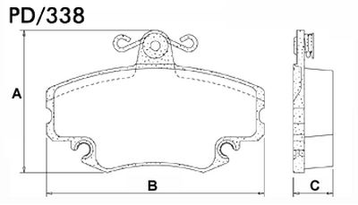 FRASLE PASTILLA EJE DELANT. 18MM  /PEUG 205 93> // RENAULT 19 93> 21 90> CLIO 99> 