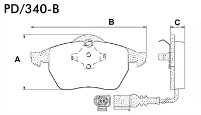 FRASLE PASTILLA EJE DELANT. 19.50MM  /AUDI A3 96> A3 QUATRO 98>  /VW BEETLE 98> BORA 00>