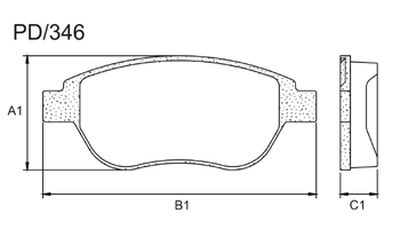 FRASLE PASTILLA EJE DELANT. 18.50MM  /PEUG 307 02>  //  CITROEN AIRCROSS 10> 