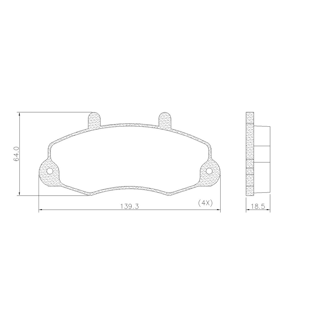 FRASLE PASTILLA EJE DELANT. 19MM  /FORD TRANSIT RODADO 14 DELANTERA // SIST.GIRLING 