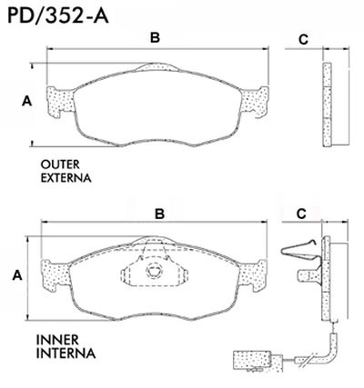 FRASLE PASTILLA EJE DELANT. 18MM  /FORD MONDEO 2.0 16V GUIA 94>  /SIST.BENDIX