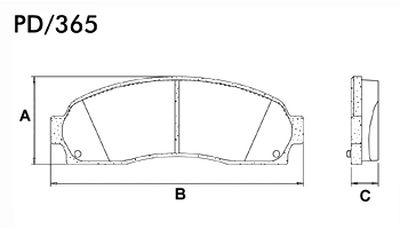 FRASLE PASTILLA EJE DELANT. 16.50MM  /FORD EXPLORER 02> EXP.SPORT 01> RANGER 4WD 03>  /MAZDA B2300 - B3000 - B4000 03/05