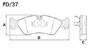[PD37.0332] FRASLE PASTILLA EJE DELANT. 17.50MM VECTRA CD/GLS 2.0 2.2 93/96 OMEGA 93/96 SUPREMA 95/98 DAEWOO ESPERO LANOS NEXIA