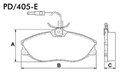 [PD405E.0332] FRASLE PASTILLA EJE DELANT. 19MM  /CITROEN // PEUGEOT 406 2.0 16V 