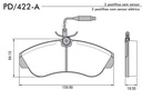 [PD422A.0332] FRASLE PASTILLA EJE DELANT. 19.50MM  /CITROEN JUMPER 27/31/35  /FIAT DUCATO 2.5 TURBO MAXI 95/97