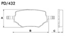 [PD432.0332] FRASLE PASTILLA EJE DELANT. 14.50MM  /CHEVROLET GRAND VITARA 2000>  /SUZUKI VITARA 1.6 - 2.0 95>