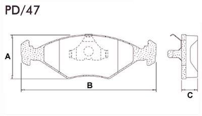 FRASLE PASTILLA EJE DELANT. 18MM  /FIAT FIORINO 750KG 93> PALIO - SIENA 98> 