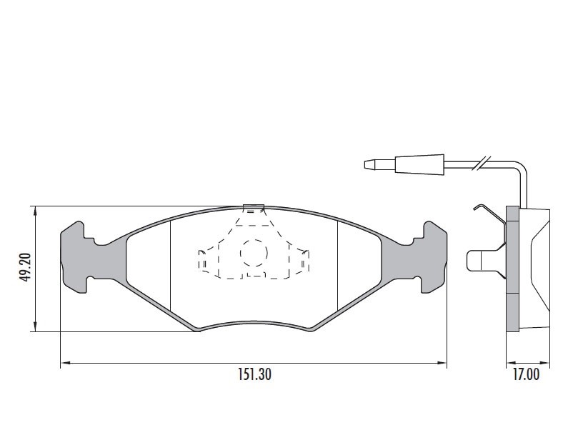 FRASLE PASTILLA EJE DELANT. 17MM  /PEUG 504 - 505 