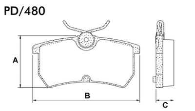 FRASLE PASTILLA EJE TARSERO 14.70MM  /FORD FOCUS 1.8 GHIA  99> 