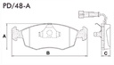 [PD48A.0332] FRASLE PASTILLA EJE DELANT. 17.30MM  /PALIO WEEKEND - STILE - SIENA 97> TEMPRA 95> TIPO 94> 