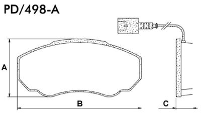 FRASLE PASTILLA EJE DELANT. 18.30MM  /CITROEN JUMPER 01>  //  FIAT DUCATO 01> 