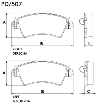 FRASLE PASTILLA EJE DELANT. 18MM  /PEUGEOT 206 02> 