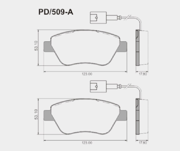 FRASLE PASTILLA EJE DELANT. 17.80MM  /FIAT QUBO 11> // ALFA ROMEO MITO 1.4 09> 