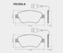 [PD509A.0332] FRASLE PASTILLA EJE DELANT. 17.80MM  /FIAT QUBO 11> // ALFA ROMEO MITO 1.4 09> 