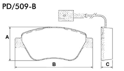 FRASLE PASTILLA EJE DELANT. 17.80MM  /FIAT STILO 02> 