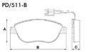 [PD511B.0332] FRASLE PASTILLA EJE DELANT. 19MM  /FIAT STILO 1.8 03> // 1.9 01>  // BRAVO 1.4 12> 
