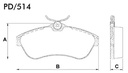 [PD514.0332] FRASLE PASTILLA EJE DELANT. 19.20MM  /CITROEN C3 1.4 - 1.6 16V 