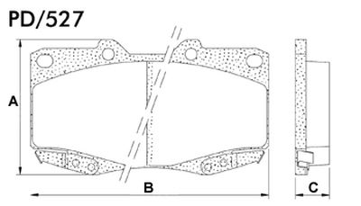 FRASLE PASTILLA EJE DELANT. 17MM  /TOYOTA HYLUX 05> 