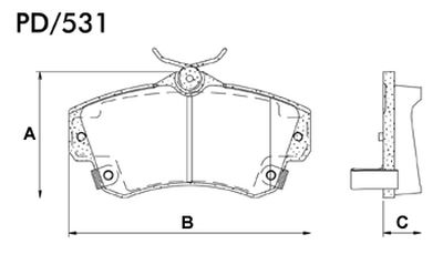 FRASLE PASTILLA EJE DELANT. 19.30MM  /CHRYSLER PT CRUISER 01/06 - NEON 2005 