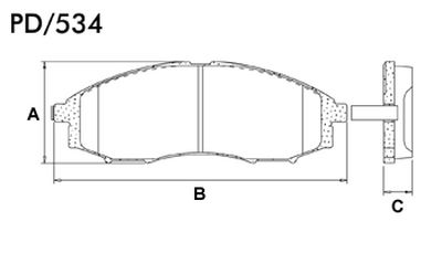 FRASLE PASTILLA EJE DELANT. 16MM  /NISSAN FRONTIER 2WD 03/04 - TERRANO 03/04 