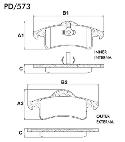 FRASLE PASTILLA EJE TRASERO 16.80MM  /JEEP GRAND CHEROKEE 99/04 