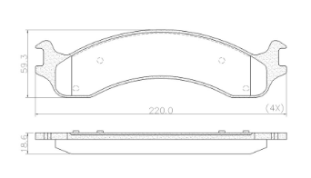 FRASLE PASTILLA EJE DELANT. 18.60MM  /DODGE RAM 2500 - 3500 00/02 