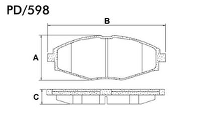 FRASLE PASTILLA EJE DELANT. 15.70MM  /CHEVROLET SPARK 07> SISTEMA AKEBONO 