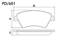[PD601.0332] FRASLE PASTILLA EJE DELANT. 17.30MM  /RENAULT MEGANE II 1.4 16V 03> 