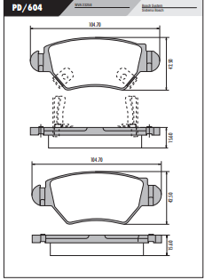 FRASLE PASTILLA EJE TRASERO 15.60MM  /CHEVROLET ASTRA 1.2 16V 00/01 