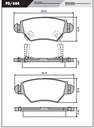 [PD604.0332] FRASLE PASTILLA EJE TRASERO 15.60MM  /CHEVROLET ASTRA 1.2 16V 00/01 