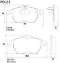 [PD61.0332] FRASLE PASTILLA EJE DELANT. 19.50MM  /VECTRA 96/98 