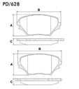 [PD628.0332] FRASLE PASTILLA EJE DELANT. 17.30MM  /TOYOTA RAV-4 01/05 