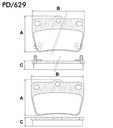 [PD629.0332] FRASLE PASTILLA EJE TRASERO 13.40MM  /CHERY TIGGO 2.0 16V 10>  /TOYOTA RAV-4 04/05