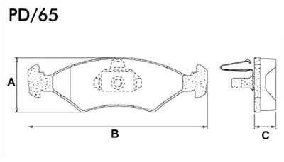 FRASLE PASTILLA EJE DELANT. 18MM  /FIESTA 1.4 BRASIL 97/99 - 1.6 BRASIL 99>  /MAZDA 121 96>  // SISTEMA TEVES
