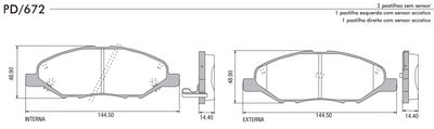 FRASLE PASTILLA EJE DELANT. 14.40MM  /NISSAN TIIDA 07> 