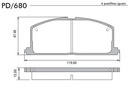 [PD680.0332] FRASLE PASTILLA EJE DELANT. 15MM  /TOYOTA COROLLA 85> 